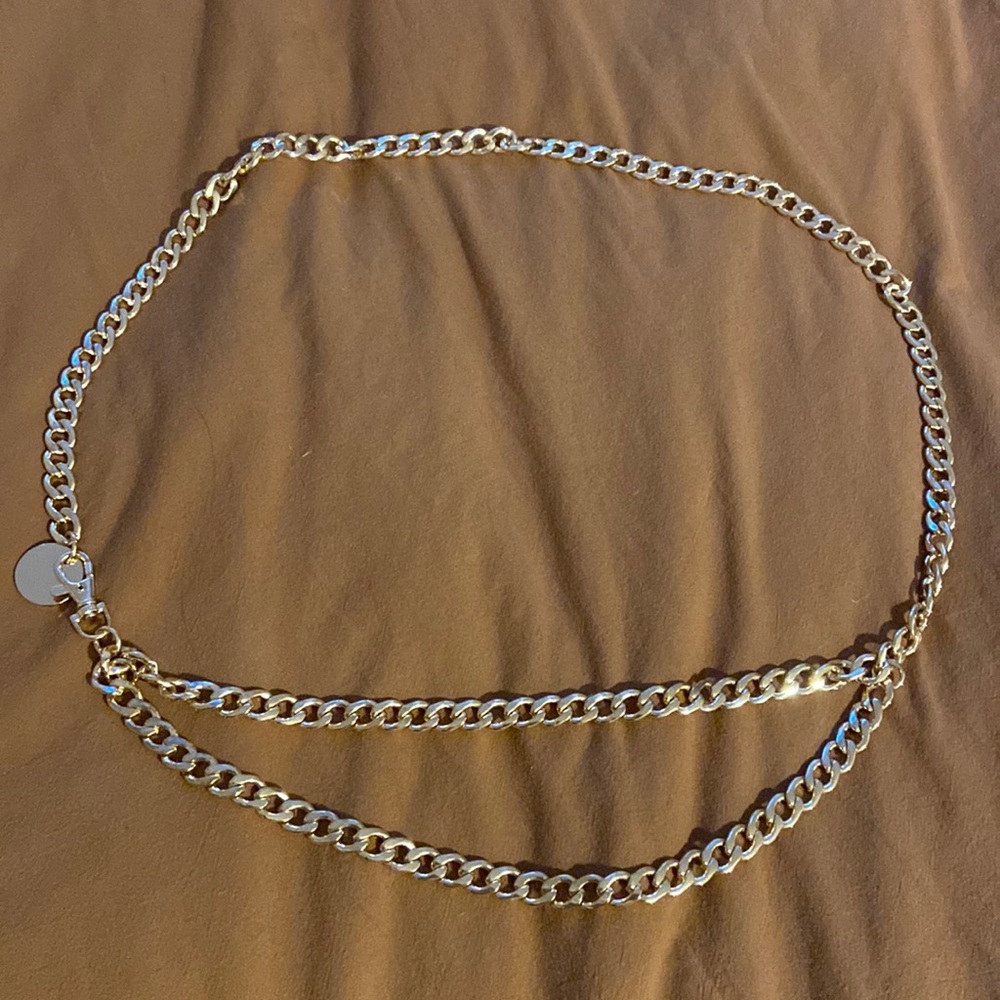 Nine West gold colored chain belt